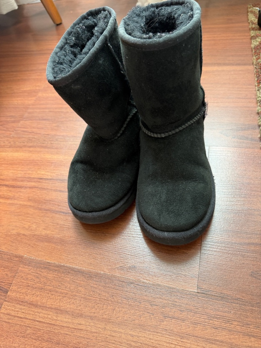 UGG Black Short Shearling Boots